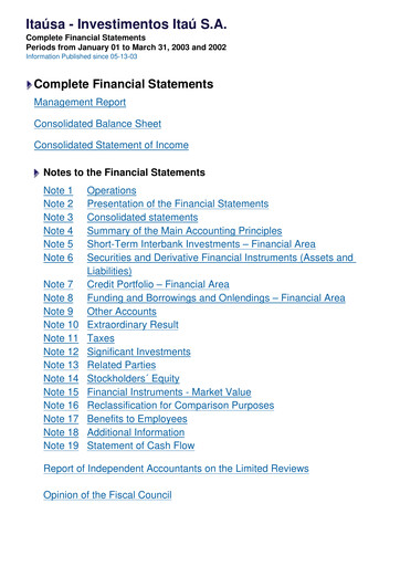 Thumbnail Itaúsa Quarterly Report 2003-q1