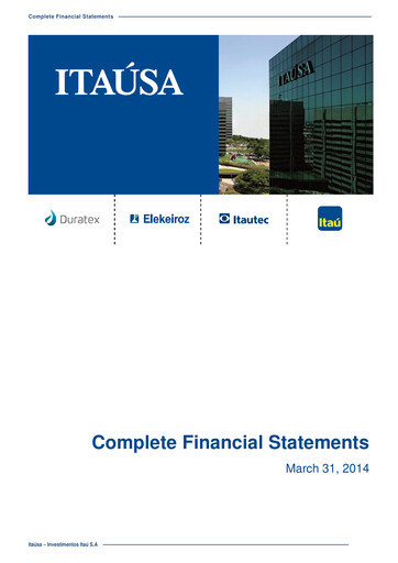 Thumbnail Itaúsa Quarterly Report 2014-q1