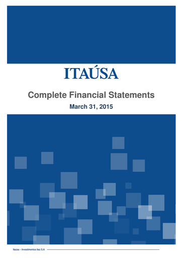 Thumbnail Itaúsa Quarterly Report 2015-q1