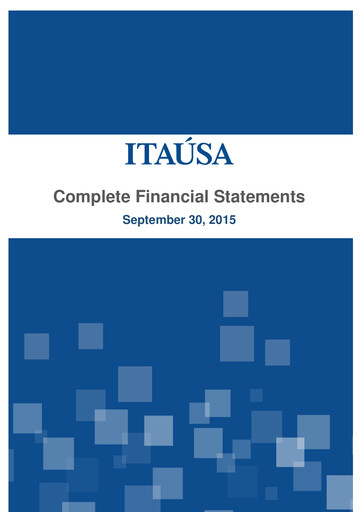 Thumbnail Itaúsa Quarterly Report 2015-q3