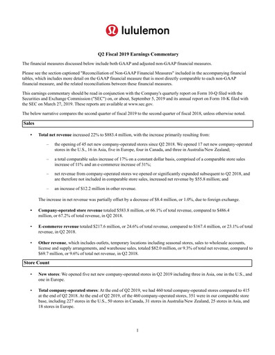 Thumbnail lululemon athletica Quarterly Report 2019-q2