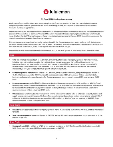 Thumbnail lululemon athletica Quarterly Report 2021-q3