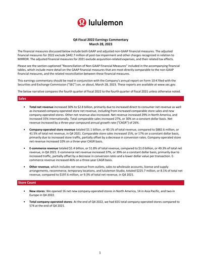 Thumbnail lululemon athletica Quarterly Report 2022-q4