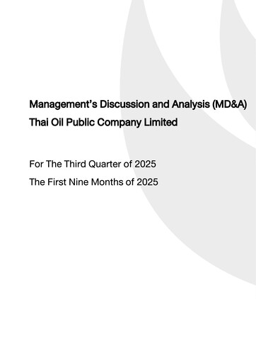 Thumbnail Thai Oil Quarterly Report 2025-q3