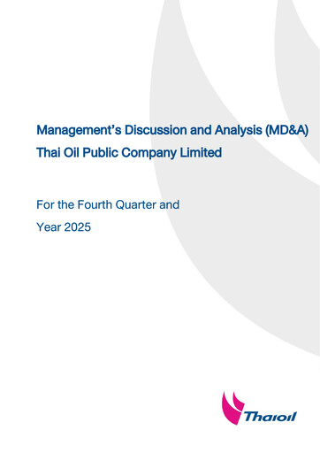Thumbnail Thai Oil Quarterly Report 2025-q4