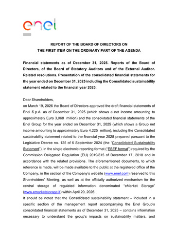 Miniature Enel Bilan financier 2025
