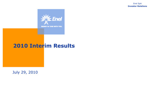 Thumbnail Enel Half-year Report 2010-h1