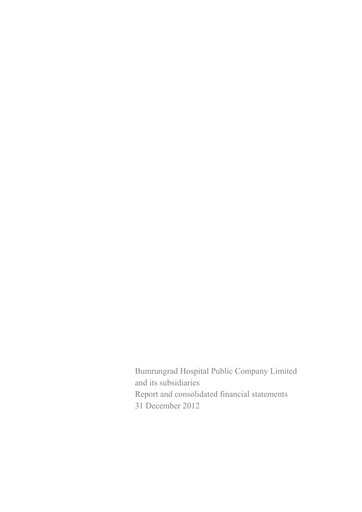 Thumbnail Bumrungrad Hospital Financial Statement 2012
