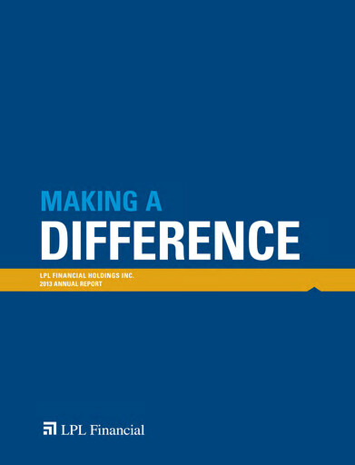 Thumbnail LPL Financial
 Annual Report 2013