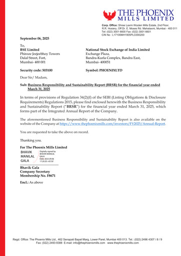 Thumbnail Phoenix Mills
 ESG Report 2024-2025