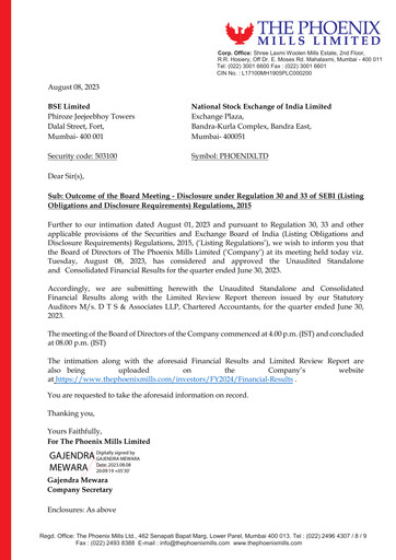 Thumbnail Phoenix Mills
 Quarterly Report 2023-q1