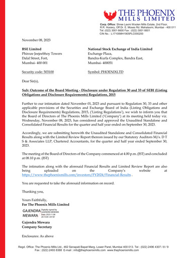 Thumbnail Phoenix Mills
 Quarterly Report 2023-q2