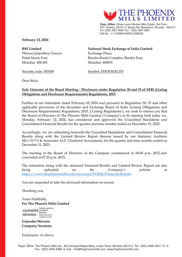 Thumbnail Phoenix Mills
 Quarterly Report 2023-q3