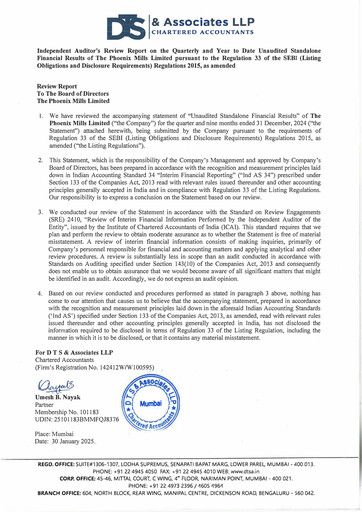 Thumbnail Phoenix Mills
 Quarterly Report 2024-q3