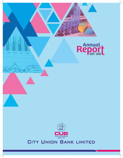 Thumbnail City Union Bank
 Annual Report 2019-2020