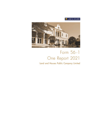 Thumbnail Land and Houses Annual Report 2021