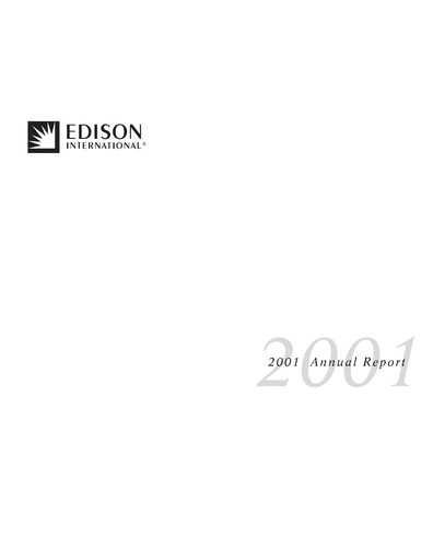 Thumbnail Edison International
 Annual Report 2001