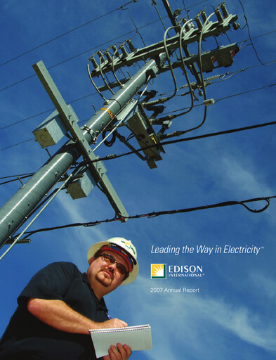 Thumbnail Edison International
 Annual Report 2007