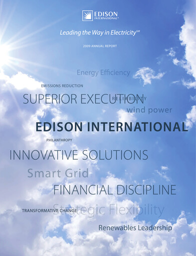 Thumbnail Edison International
 Annual Report 2009