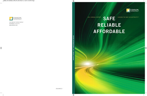 Thumbnail Edison International
 Annual Report 2011