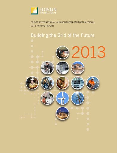 Thumbnail Edison International
 Annual Report 2013