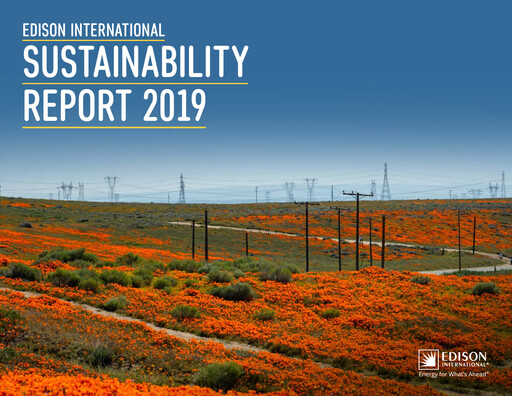 Thumbnail Edison International
 Sustainability Report 2019