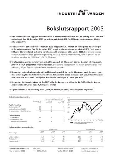 Thumbnail Industrivarden Financial Report 2005