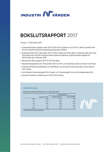 Thumbnail Industrivarden Financial Report 2017