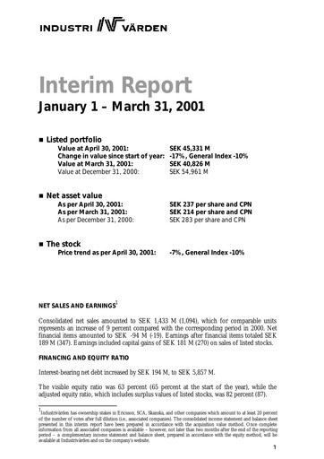 Thumbnail Industrivarden Quarterly Report 2001-q1