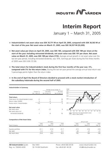 Thumbnail Industrivarden Quarterly Report 2005-q1