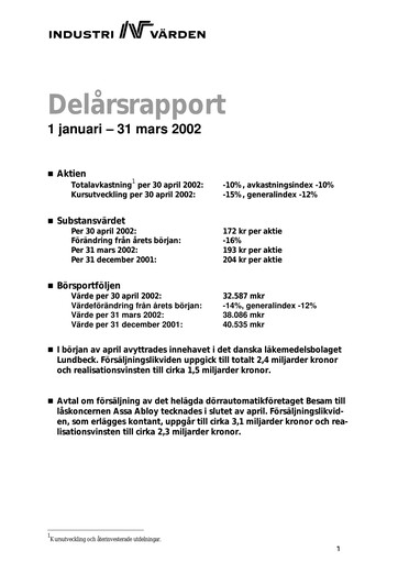 Thumbnail Industrivarden Quarterly Report 2002-q1