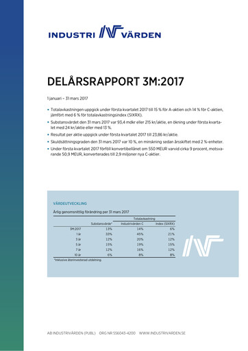 Thumbnail Industrivarden Quarterly Report 2017-q1