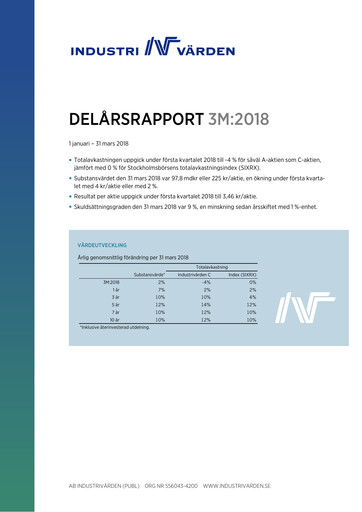 Thumbnail Industrivarden Quarterly Report 2018-q1