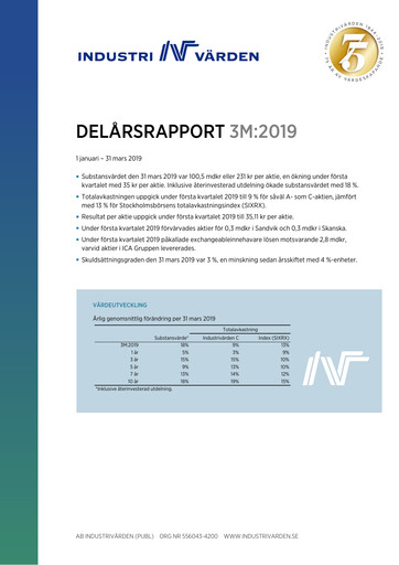 Thumbnail Industrivarden Quarterly Report 2019-q1