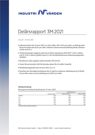 Thumbnail Industrivarden Quarterly Report 2021-q1