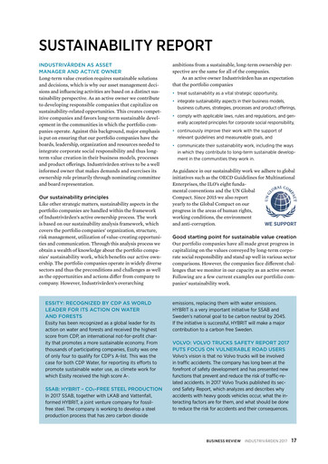 Thumbnail Industrivarden Sustainability Report 2017