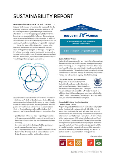 Thumbnail Industrivarden Sustainability Report 2018