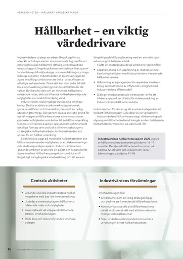 Thumbnail Industrivarden Sustainability Report 2023