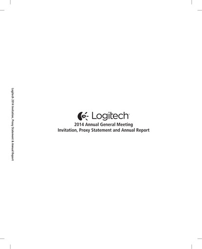Vorschaubild Logitech Jahresbericht 2014
