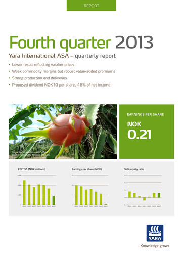 Thumbnail Yara International
 Quarterly Report 2013-q4