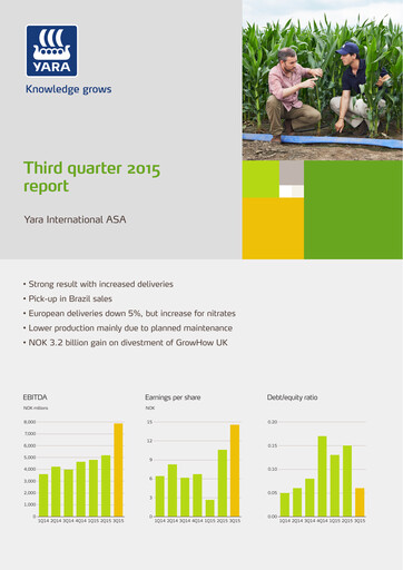 Thumbnail Yara International
 Quarterly Report 2015-q3