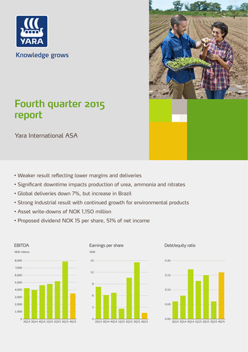 Thumbnail Yara International
 Quarterly Report 2015-q4