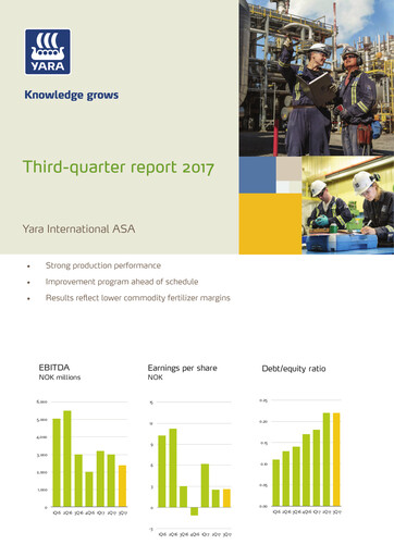 Thumbnail Yara International
 Quarterly Report 2017-q3