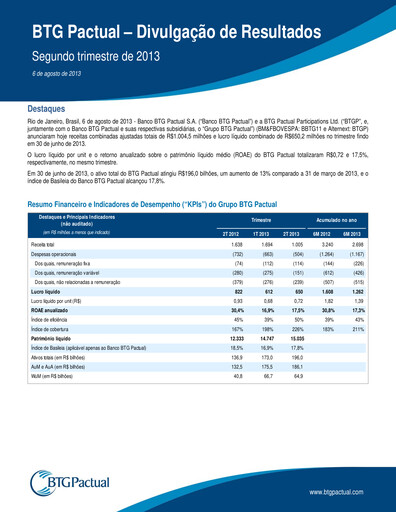 Thumbnail BTG Pactual Quarterly Report 2013-q2