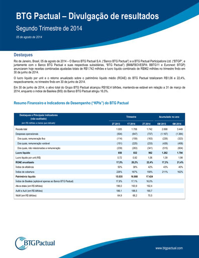 Thumbnail BTG Pactual Quarterly Report 2014-q2