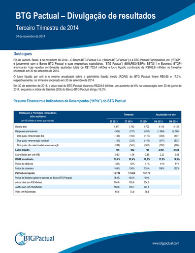 Thumbnail BTG Pactual Quarterly Report 2014-q3