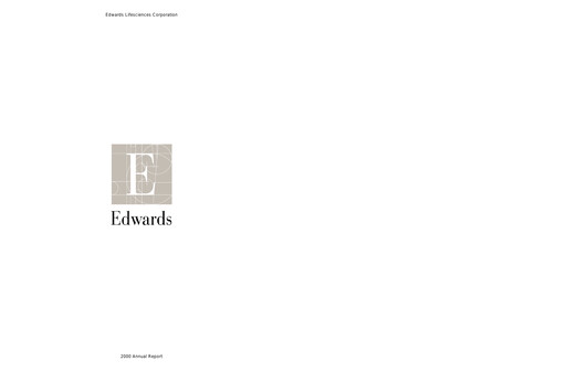 Thumbnail Edwards Lifesciences Annual Report 2000