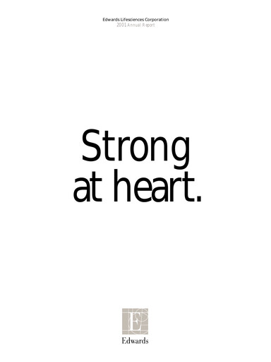 Thumbnail Edwards Lifesciences Annual Report 2001