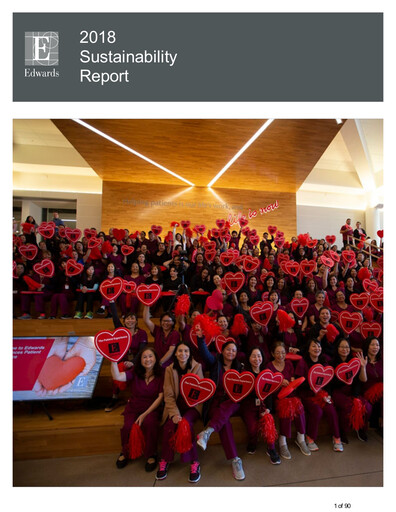 Thumbnail Edwards Lifesciences Sustainability Report 2018