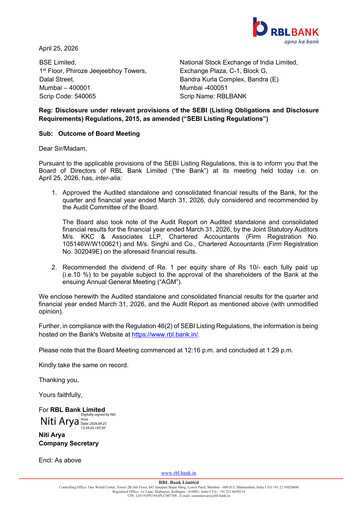 Thumbnail RBL Bank
 Financial Statement 2025-2026